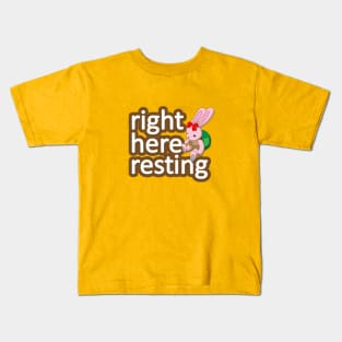 Turtle rabbit right here resting Kids T-Shirt